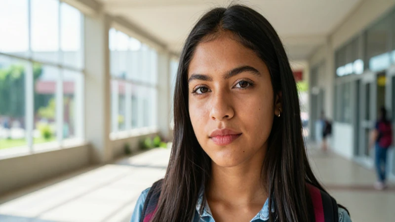Retrato fotorealista de estudiante mexicano confiado y diverso