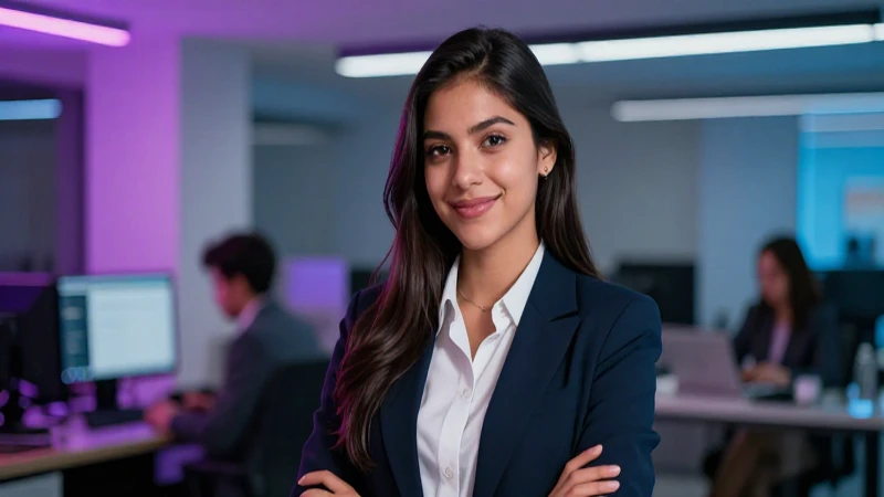 Retrato profesional de estudiante mexicano corporativo