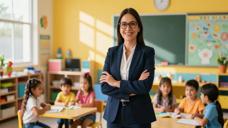 Directora mexicana guía alegre aula preescolar