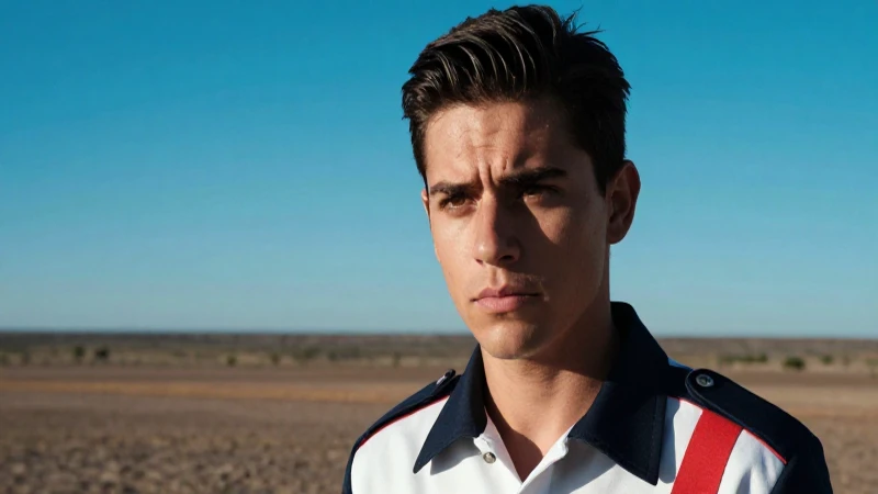 Joven mexicano concentrado en uniforme moderno