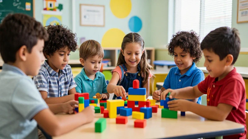 Niños felices aprendiendo en aula vibrante