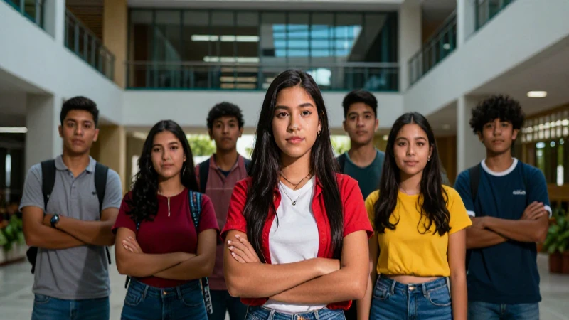 Moderno campus educativo, estudiantes mexicanos diversos