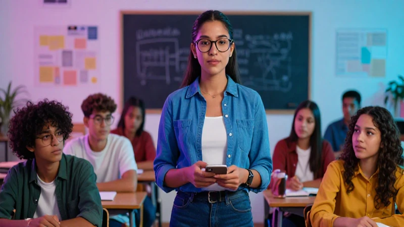 Profesora mexicana guía clases a alumnos diversos