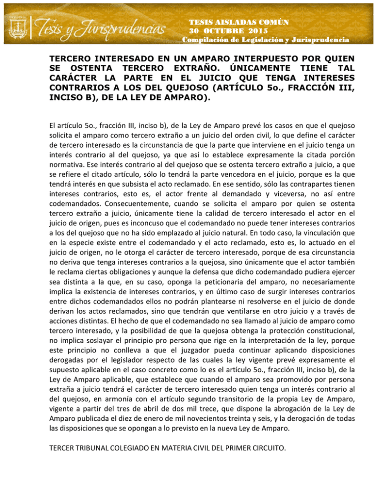 Requisitos para ser tercero interesado en un amparo: ¿Qué se necesita?