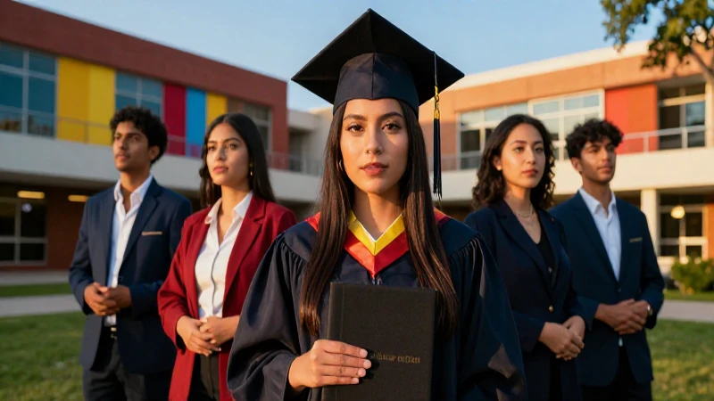 Estudiante mexicano decidido en graduación