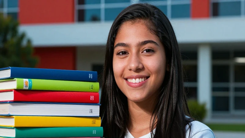 Retrato de estudiante mexicano sonriente y moderno