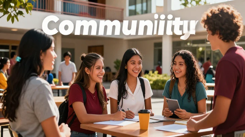 Estudiante mexicano ilustra servicio comunitario en campus moderno