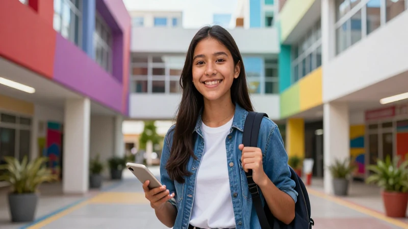 Estudiante mexicano motivado busca el éxito académico