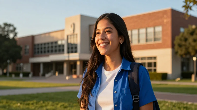 Estudiante feliz celebrando logro universitario