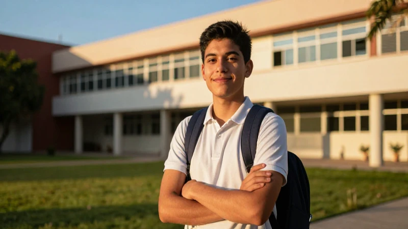 Estudiante mexicano exitoso en campus