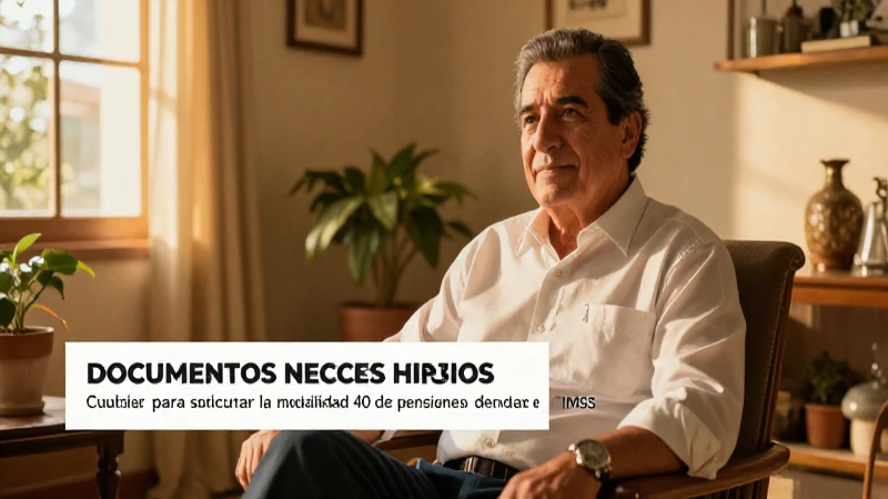 Requisitos pensión IMSS modalidad 40
