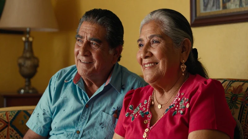 Pareja mexicana feliz en ambiente cálido y vibrante
