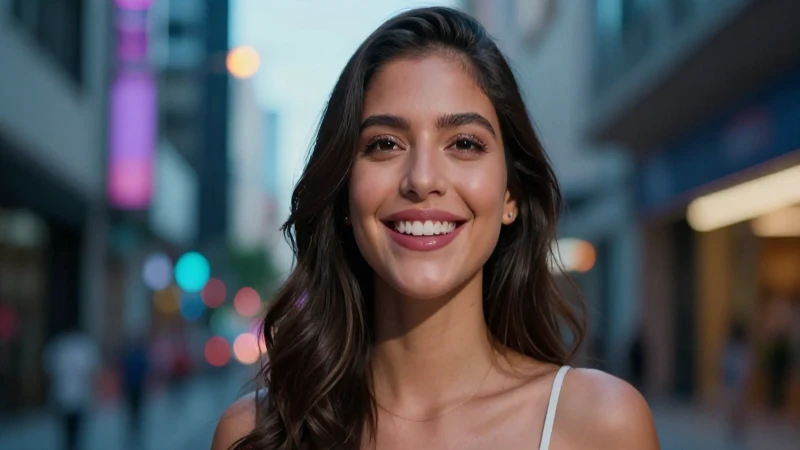 Mujer mexicana moderna con iluminación dramática