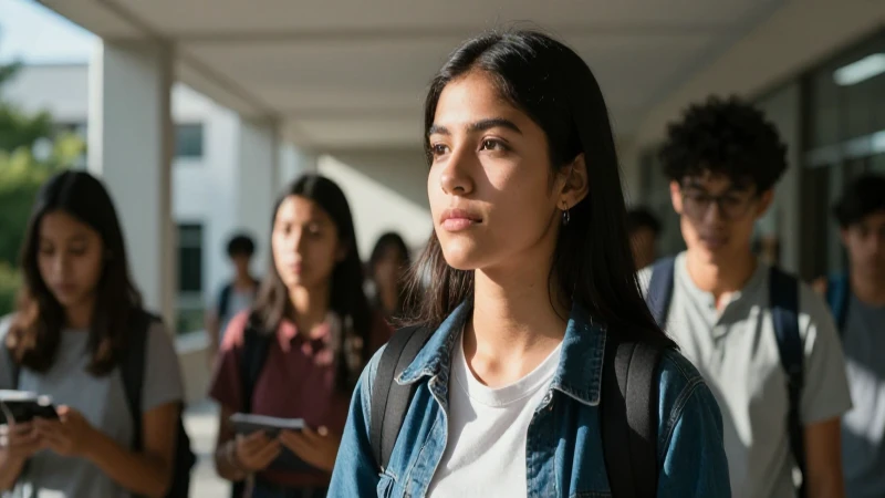 Retrato cinemático de estudiante mexicano confiado
