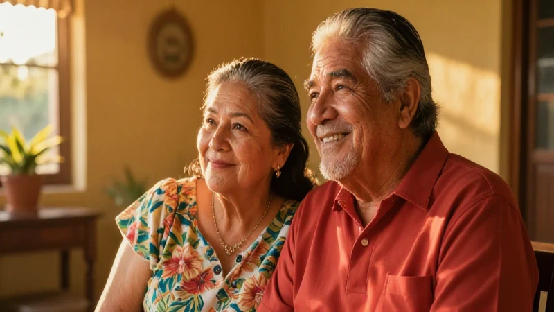 Pareja mexicana feliz en casa