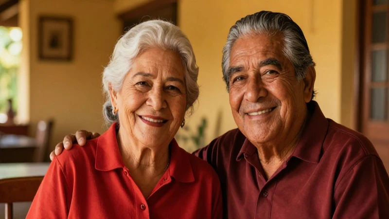 Pareja mexicana elegante disfrutando de la tranquilidad