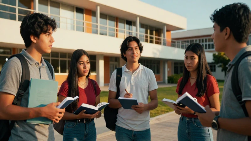 Estudiantes mexicanos diversos colaboran en la universidad