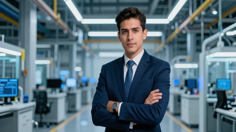 Joven mexicano profesional en alta tecnología