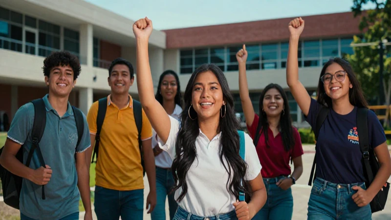 Estudiantes mexicanos celebran su éxito académico en la universidad