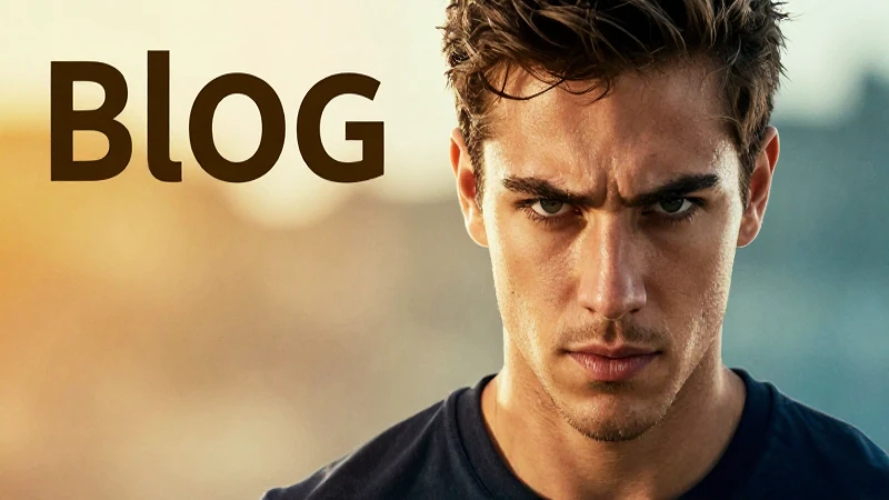 Joven intenso y atractivo bajo iluminación cinematográfica