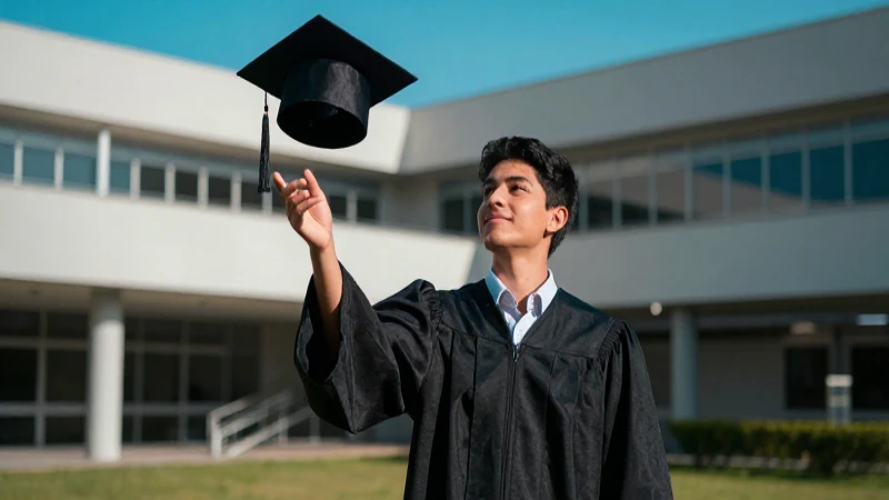 Estudiante mexicano, graduación, fotografía espectacular
