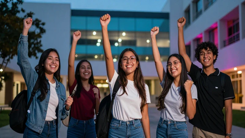 Estudiantes mexicanos celebran éxito en moderno campus