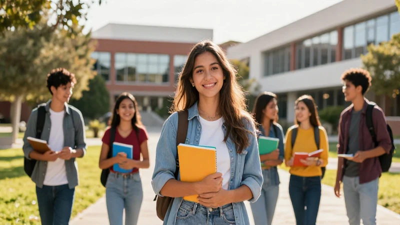 Retrato vibrante de estudiante mexicano universitario