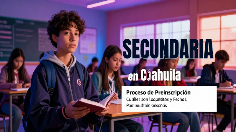 Fechas y requisitos preinscripción secundaria Coahuila