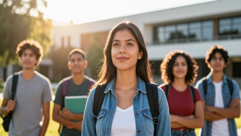 Jóvenes mexicanos buscan becas en campus moderno