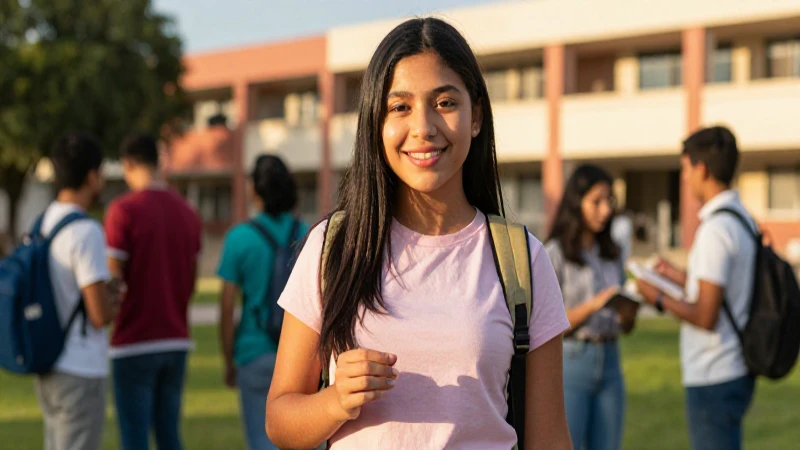 Estudiante mexicano universitario logrando éxitos académicos