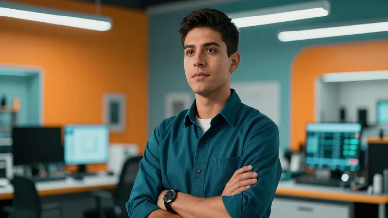 Joven profesional mexicano con visión de futuro
