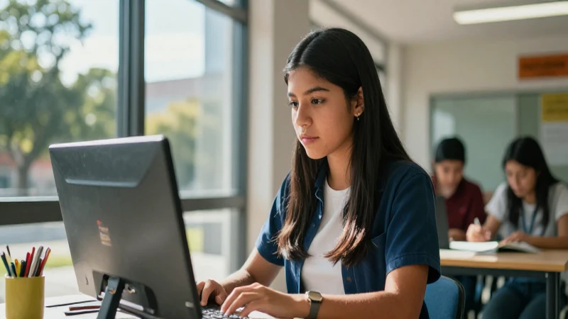 Joven mexicano aprende en formación profesional moderna