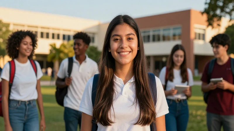 Estudiante mexicano exitoso con estilo cinematográfico y vibrante