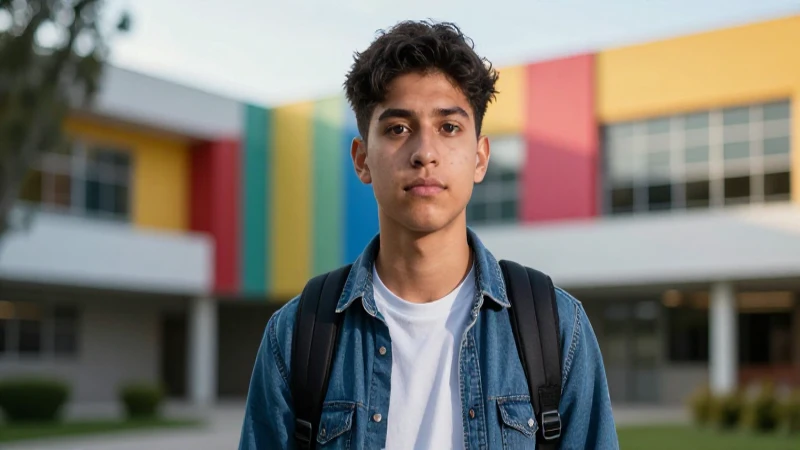 Joven estudiante mexicano, listo para el éxito