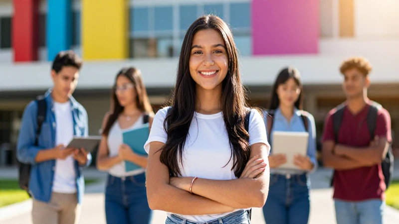 Estudiante mexicana: Confianza y éxito académico