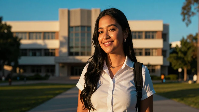 Retrato impactante de estudiante mexicano universitario