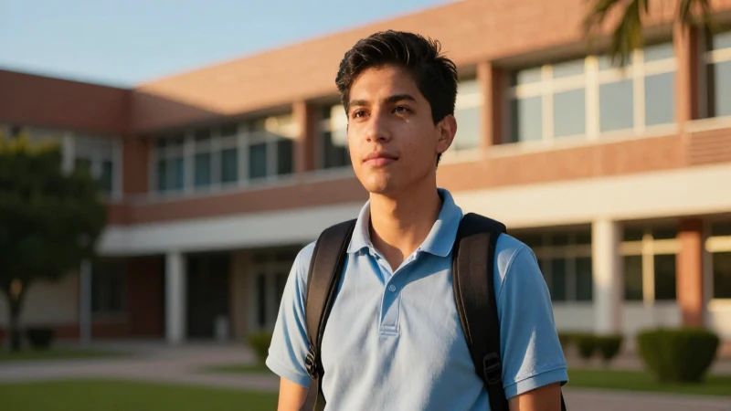 Joven estudiante mexicano con éxito académico