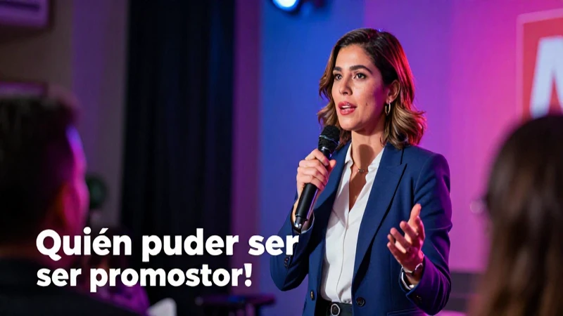 Promotora profesional presenta proyecto exitoso