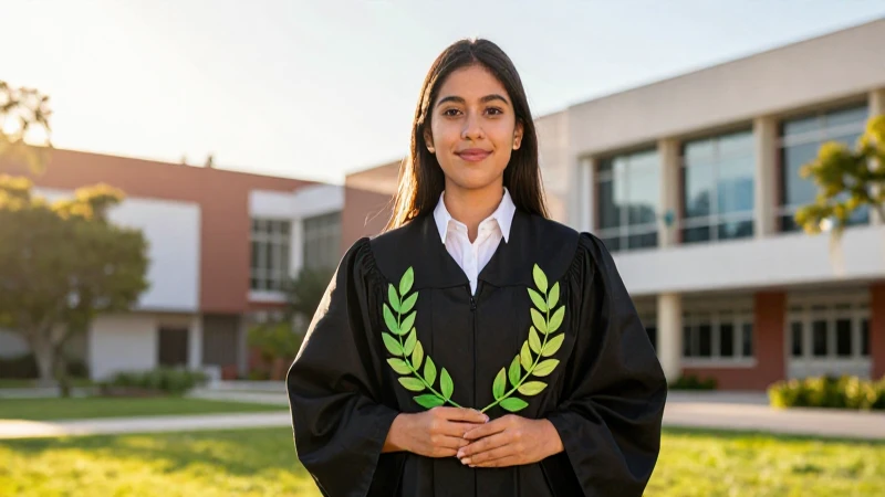 Estudiante exitoso simboliza logro académico