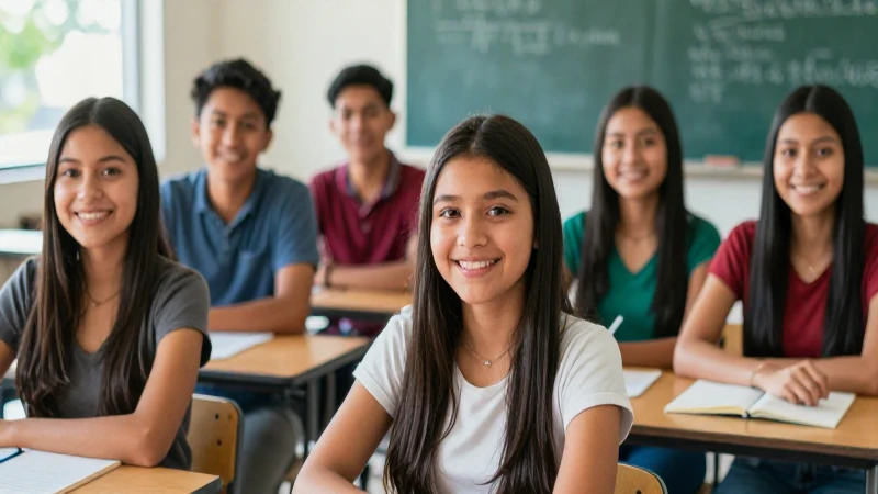 Estudiantes mexicanos diversos en un entorno moderno