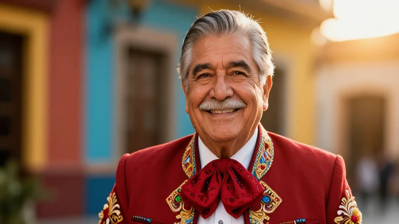 Hombre mexicano sonriente con vestimenta tradicional