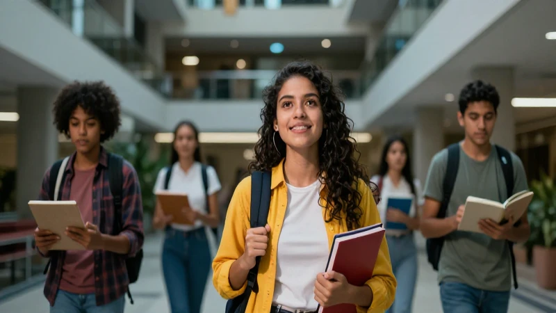 Estudiante mexicano moderno, exitoso y esperanzado