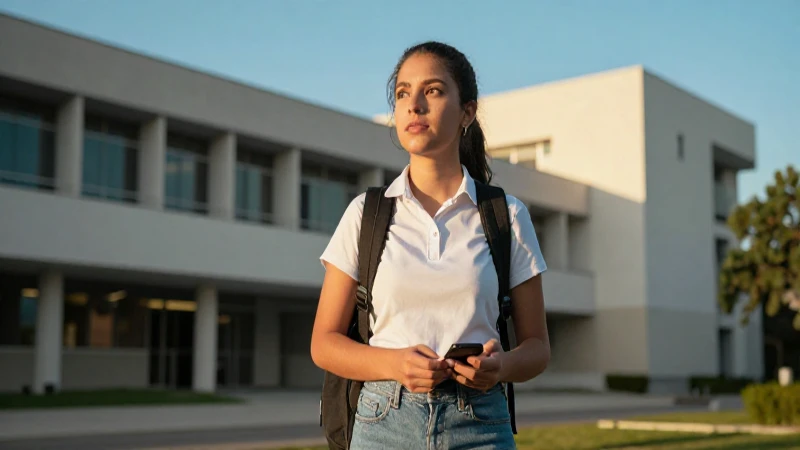 Retrato dinámico de estudiante mexicano en luz dorada