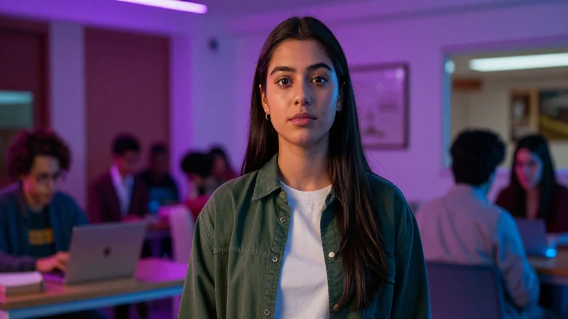 Estudiante mexicano con iluminación cinematográfica