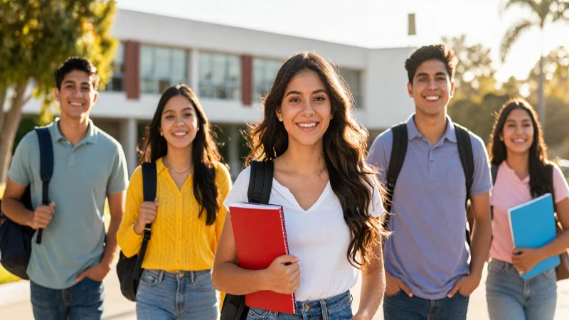 Estudiantes universitarios mexicanos son felices en el campus