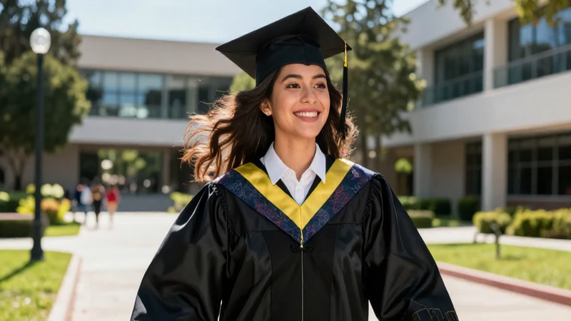Estudiante mexicano exitoso en su campus