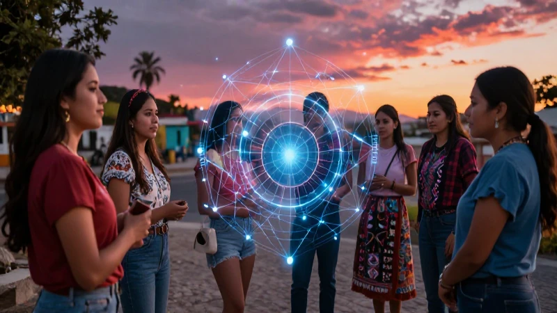 Comunidad vibrante con visualización de datos