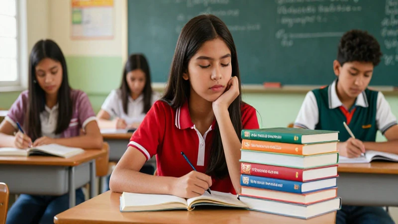 Estudiante mexicano determinado en aula moderna