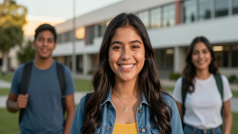 Retrato vibrante de estudiante mexicano