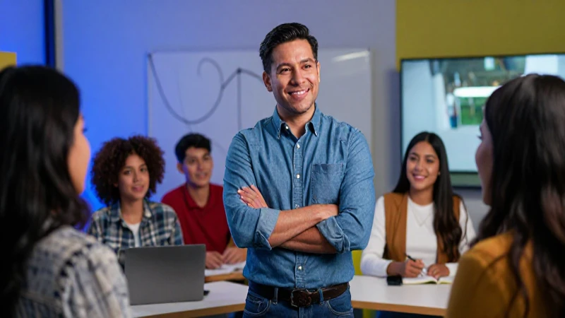 Tutor mexicano impulsa el progreso estudiantil en campus moderno